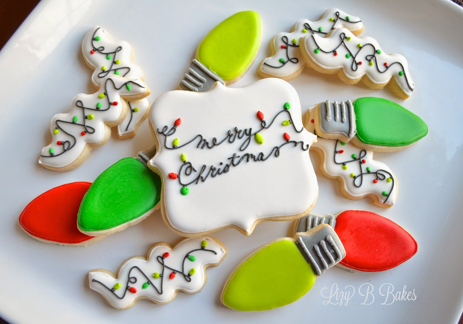 Christmas Light Cookies
 Lizy B Christmas Lights Cookies