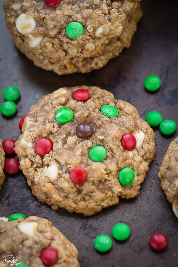 Christmas M And M Cookies
 Christmas Oatmeal M&M Cookies