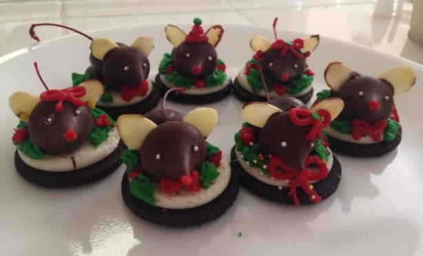 Christmas Mice Candy
 Chocolate Christmas Mice Cookies Recipe Food