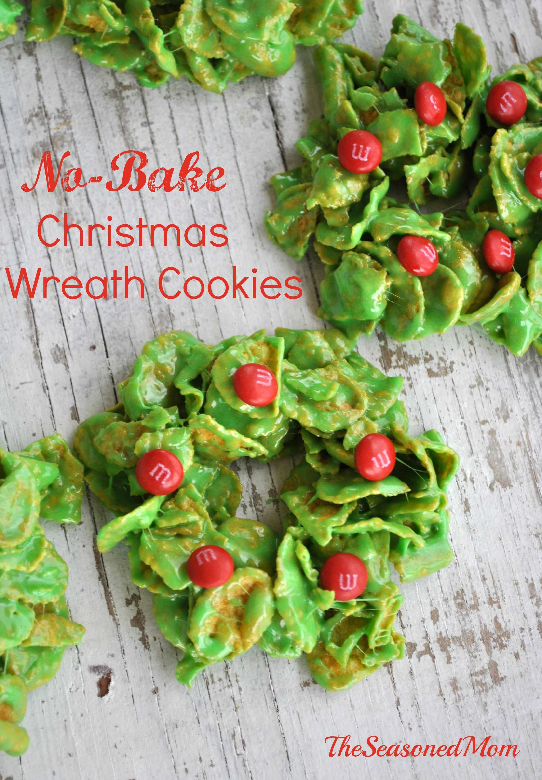 Christmas No Bake Cookies
 Holiday Cookies with M&M s Can s The Seasoned Mom