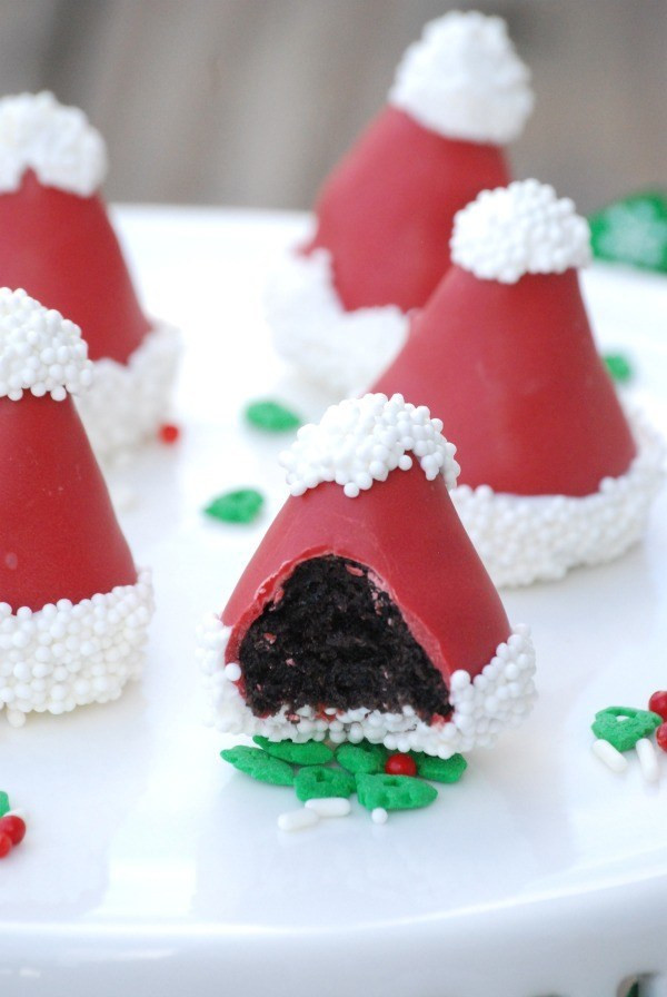 Christmas Oreo Desserts
 Santa Hat OREO Cookie Balls