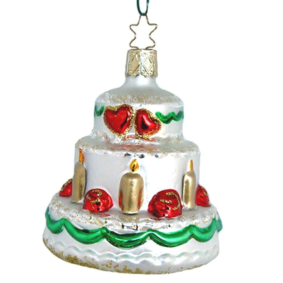 Christmas Ornaments Cakes
 Wedding Cake Christmas Ornament Inge Glas of Germany