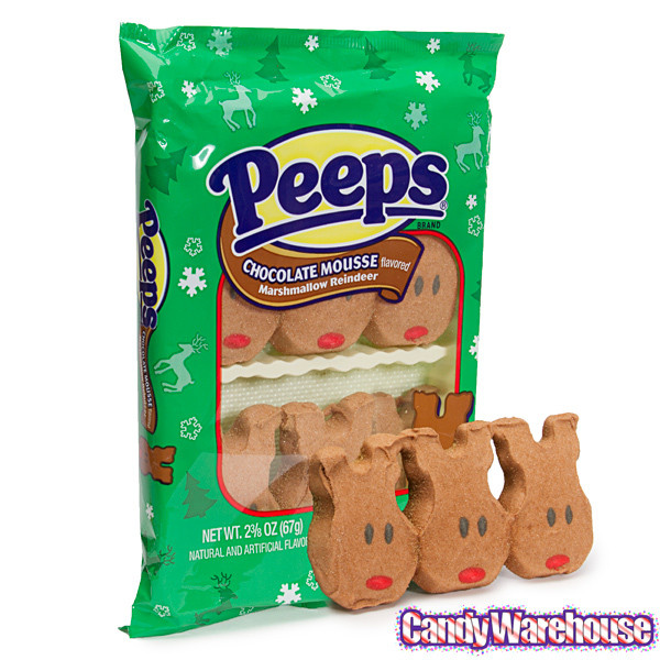 Christmas Peeps Candy
 Peeps Chocolate Mousse Marshmallow Reindeer Candy 6 Packs