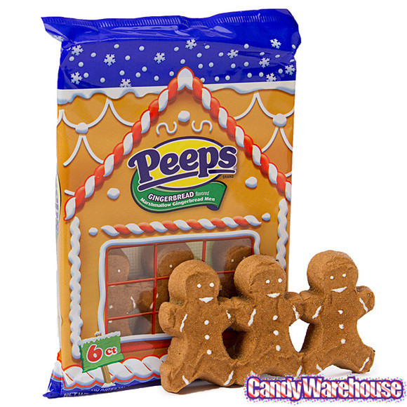 Christmas Peeps Candy
 Peeps Marshmallow Gingerbread Men Candy 6 Packs 24 Piece