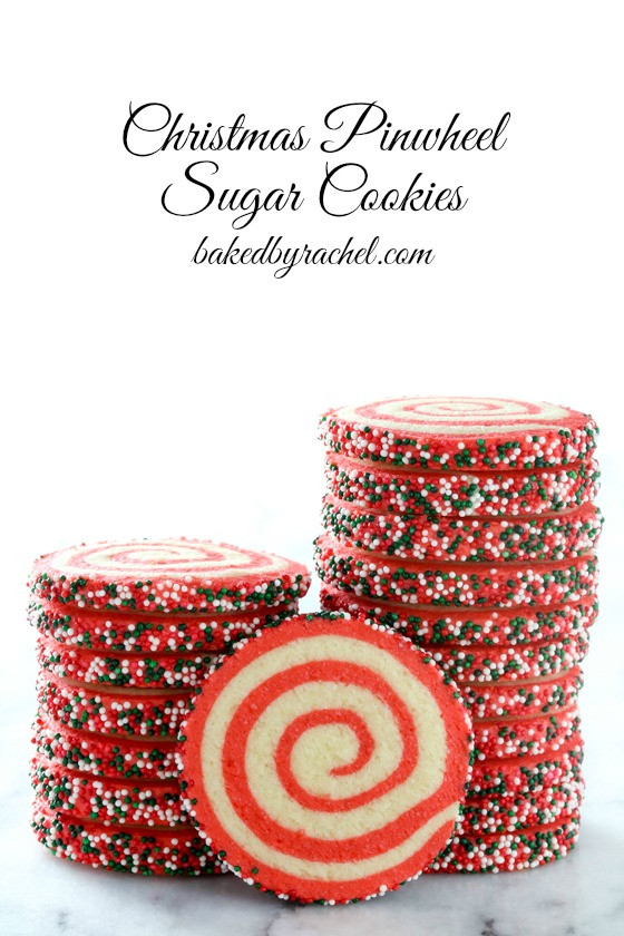 Christmas Pinwheel Sugar Cookies
 Baked by Rachel Christmas Pinwheel Sugar Cookies