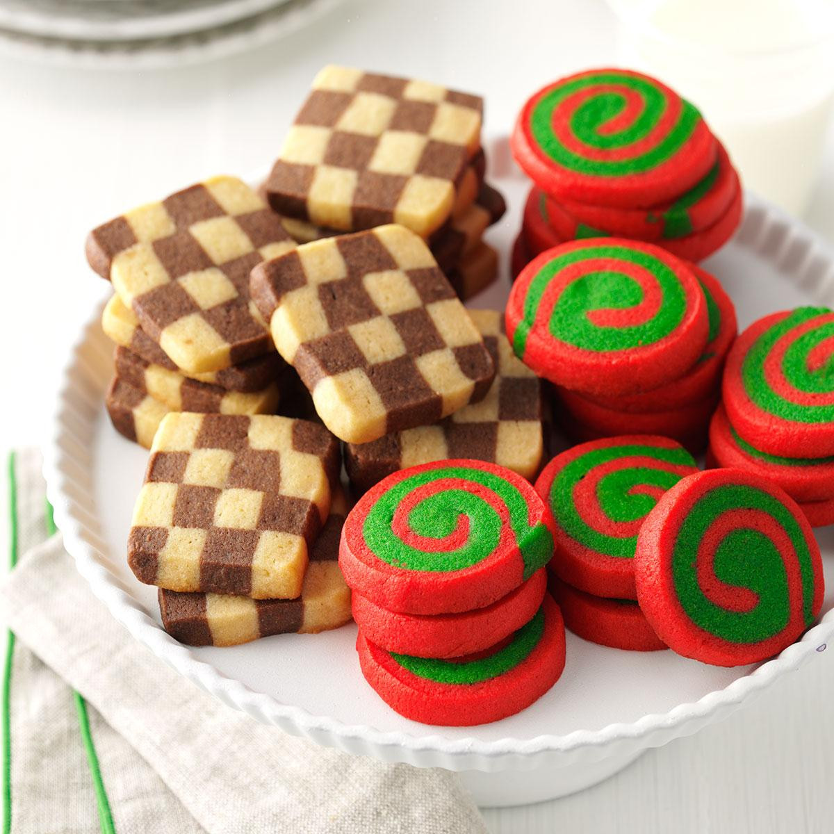 Christmas Pinwheel Sugar Cookies
 Pinwheels and Checkerboards Recipe