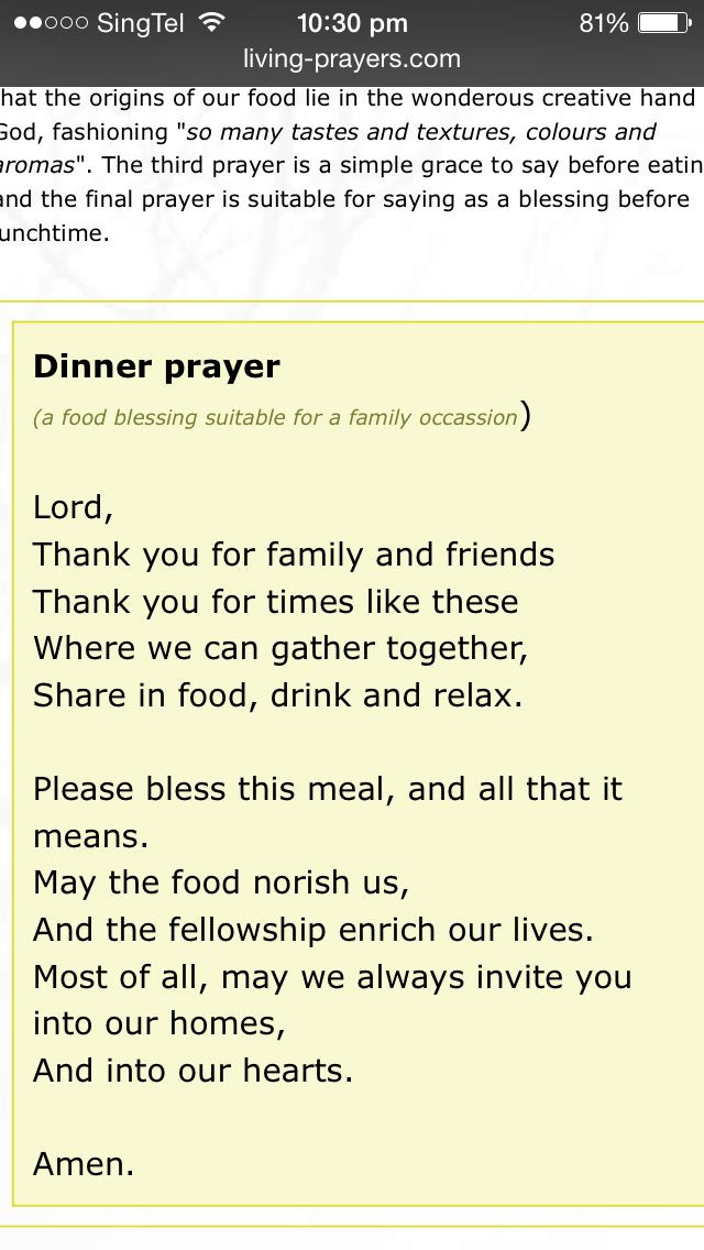 Christmas Prayers For Dinners
 Best 25 Dinner prayer ideas on Pinterest