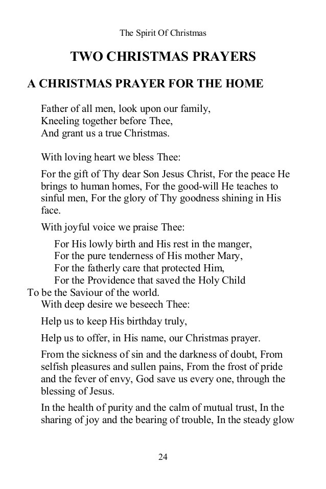 Christmas Prayers For Dinners
 The Spirit Christmas By Henry Van Dyke ebook