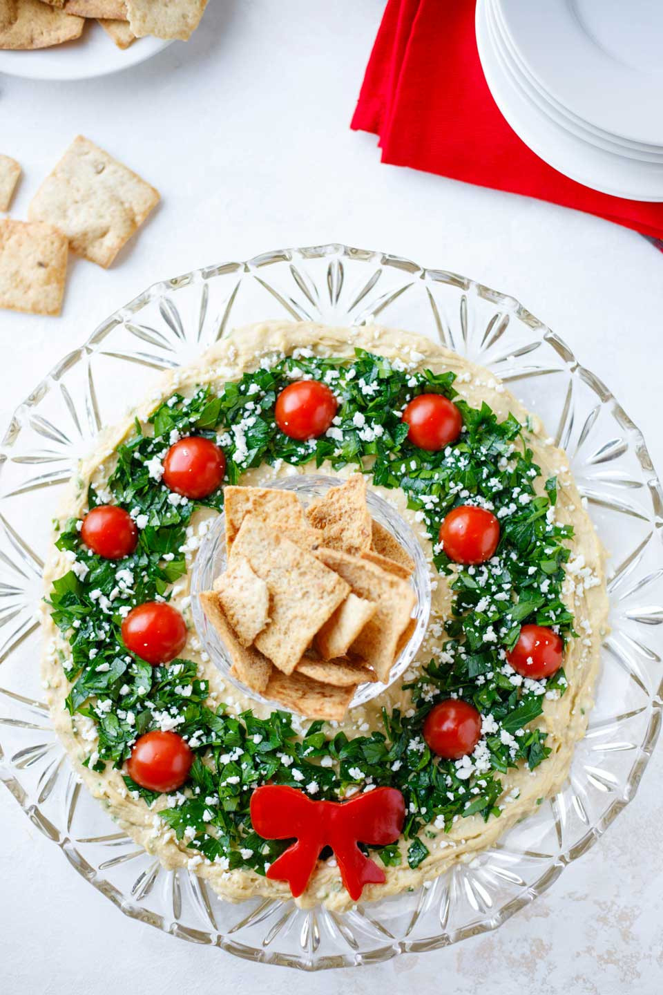 Christmas Recipes Appetizers
 Easy Christmas Appetizer "Hummus Wreath" Two Healthy