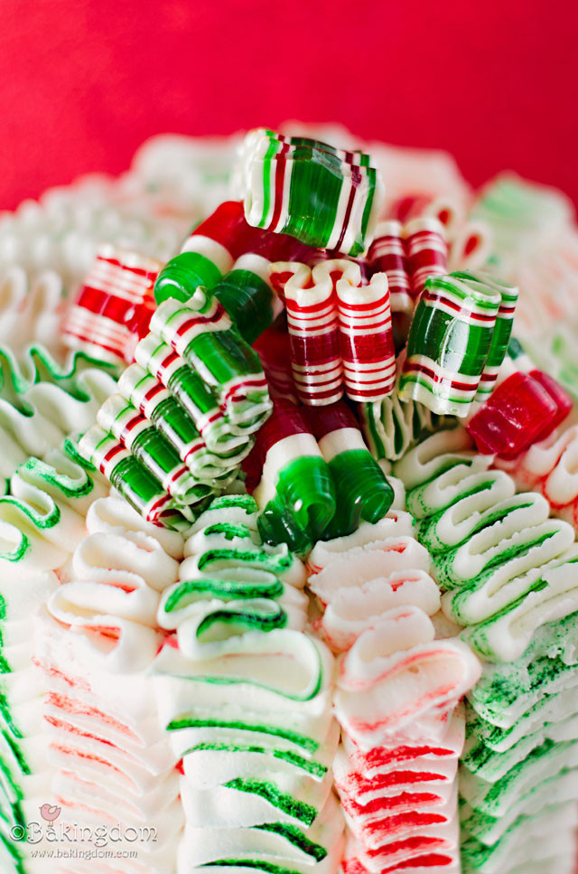 Christmas Ribbon Candy
 Ribbon Candy Ruffle Cake