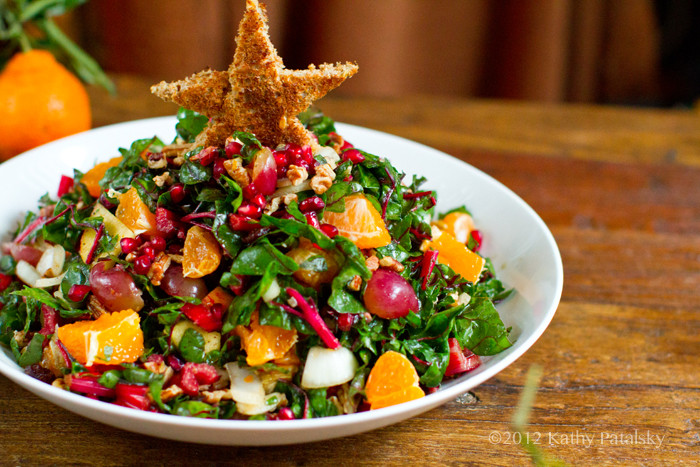 Christmas Salads Recipes
 Christmas Tree Salad Pomegranate Pecans Raw Chard