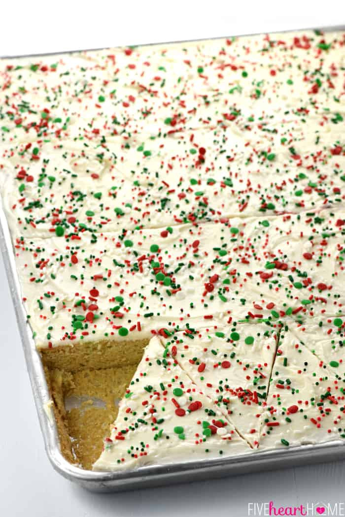 Christmas Sheet Cake
 Christmas Tree Sheet Cake Pops tender vanilla sheet cake