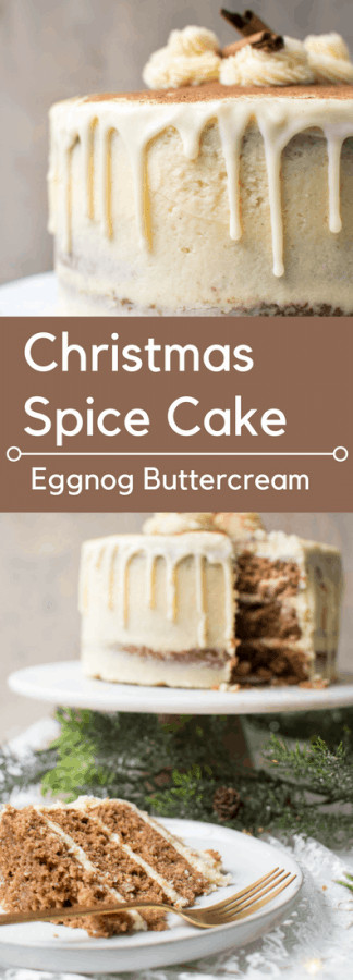 Christmas Spice Cake
 Christmas Spice Cake with Eggnog Buttercream
