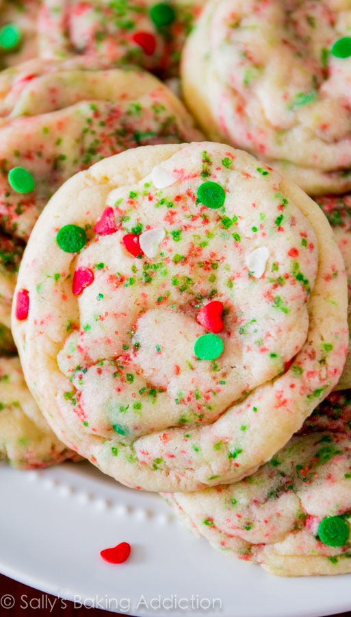 Christmas Sprinkle Cookies
 Soft Baked Funfetti Sugar Cookies Sallys Baking Addiction