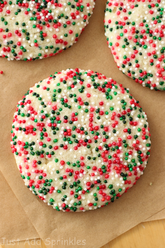 Christmas Sprinkle Cookies
 Sprinkled Sugar Cookies Christmas Edition Just Add