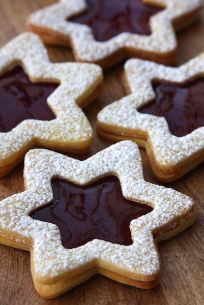 Christmas Star Cookies
 Linzer Cookie Stars