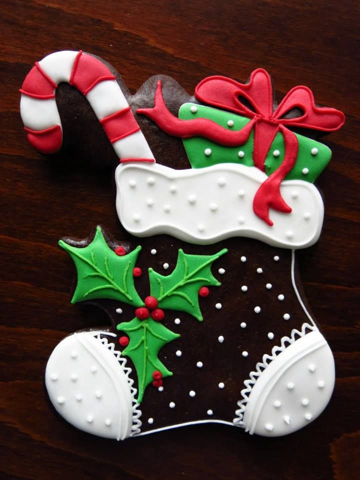 Christmas Stocking Cookies
 Beautiful Christmas stocking cookie