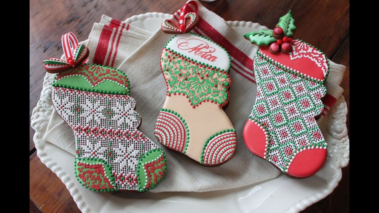 Christmas Stocking Cookies
 How to Assemble 3 D Stuff able Christmas Stocking Cookies