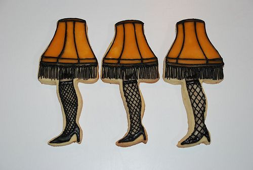 Christmas Story Lamp Cookies
 leg lamp cookie sugar cookie decorations