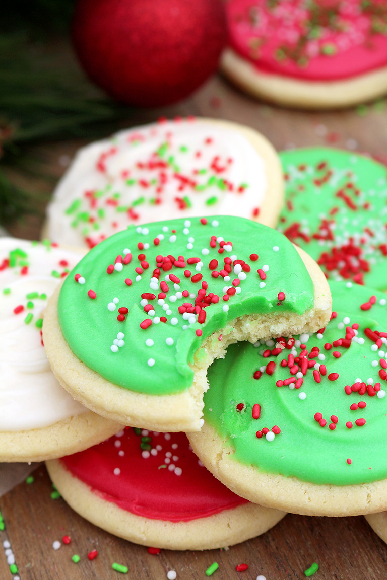 Christmas Sugar Cookies With Icing
 Christmas Sugar Cookies with Cream Cheese Frosting Sweet