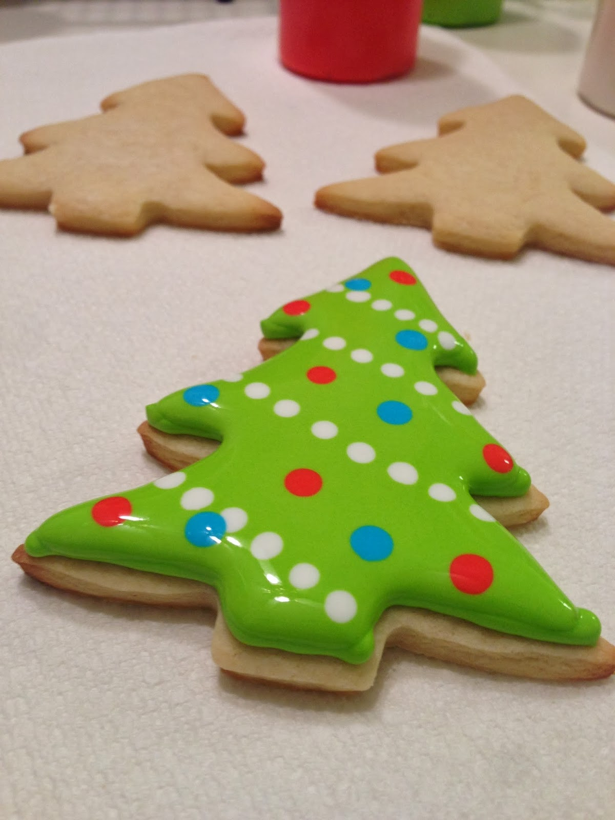Christmas Sugar Cookies With Royal Icing
 monograms & cake Christmas Cut Out Sugar Cookies with