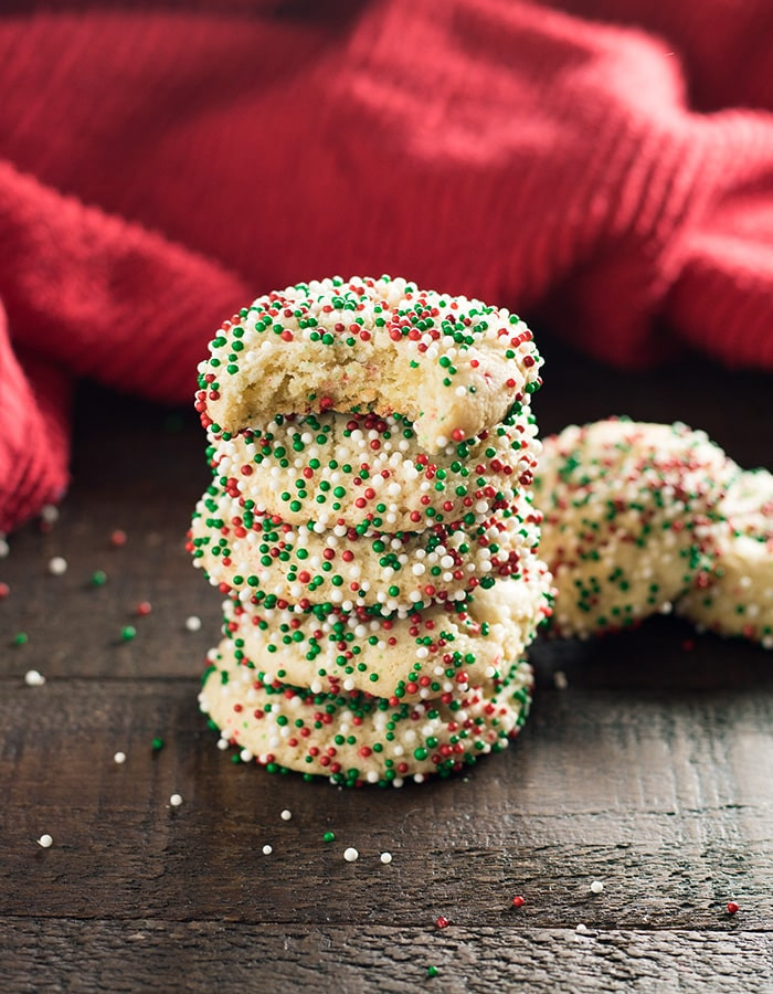 Christmas Sugar Cookies With Sprinkles
 Soft Batch Christmas Sprinkle Cookies The Salty Marshmallow