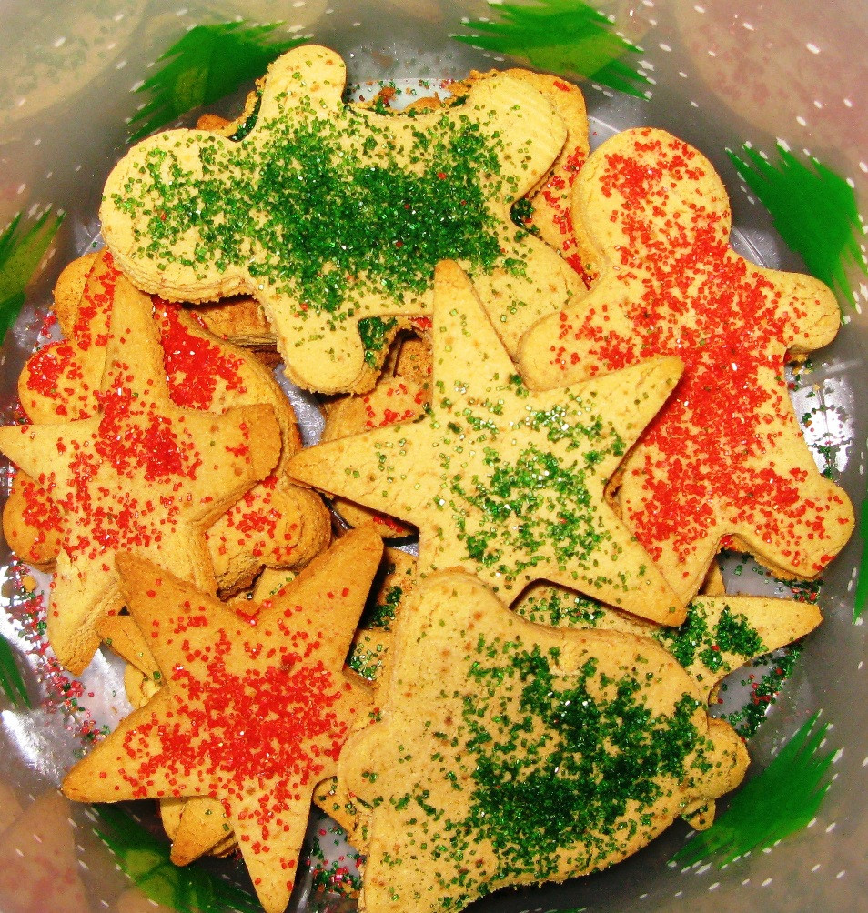 Christmas Sugar Cookies With Sprinkles
 Christmas Cookies with Cinnamon Sugar Sprinkles Vegan