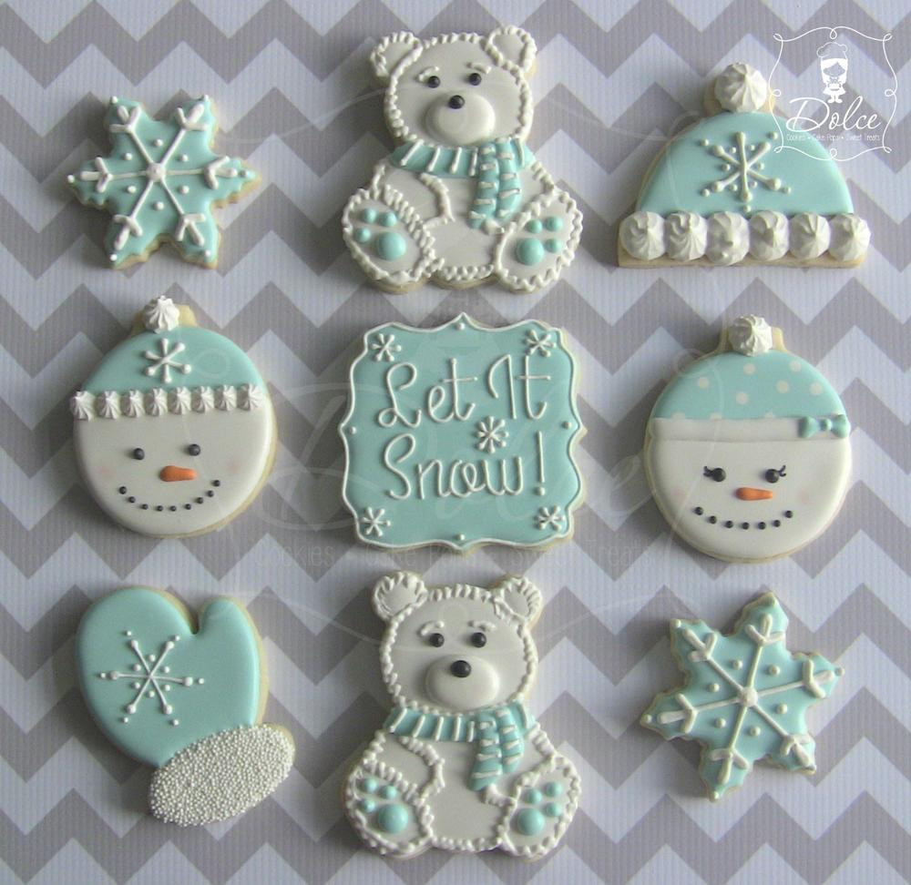 Christmas Themed Cookies
 Let It Snow