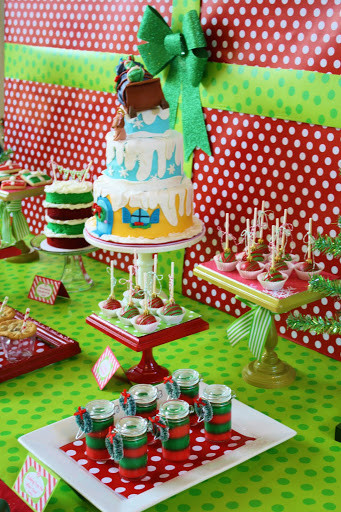 Christmas Themed Desserts
 And Everything Sweet Grinch Themed Dessert Table