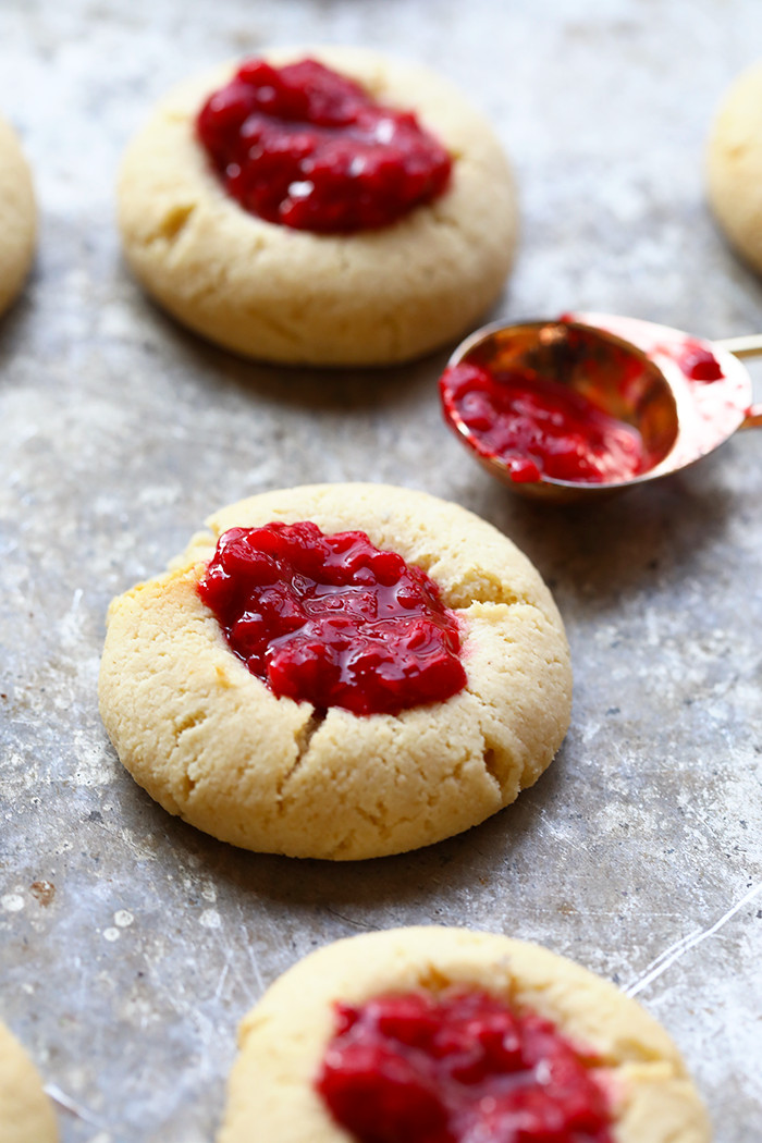 Christmas Thumbprint Cookies Recipe
 Healthy Soft Raspberry Thumbprint Cookies 5 Healthy