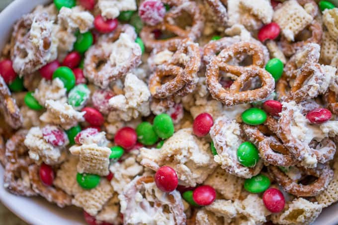 Christmas Trash Candy
 Christmas White Chocolate Trash Snack Mix Dinner then