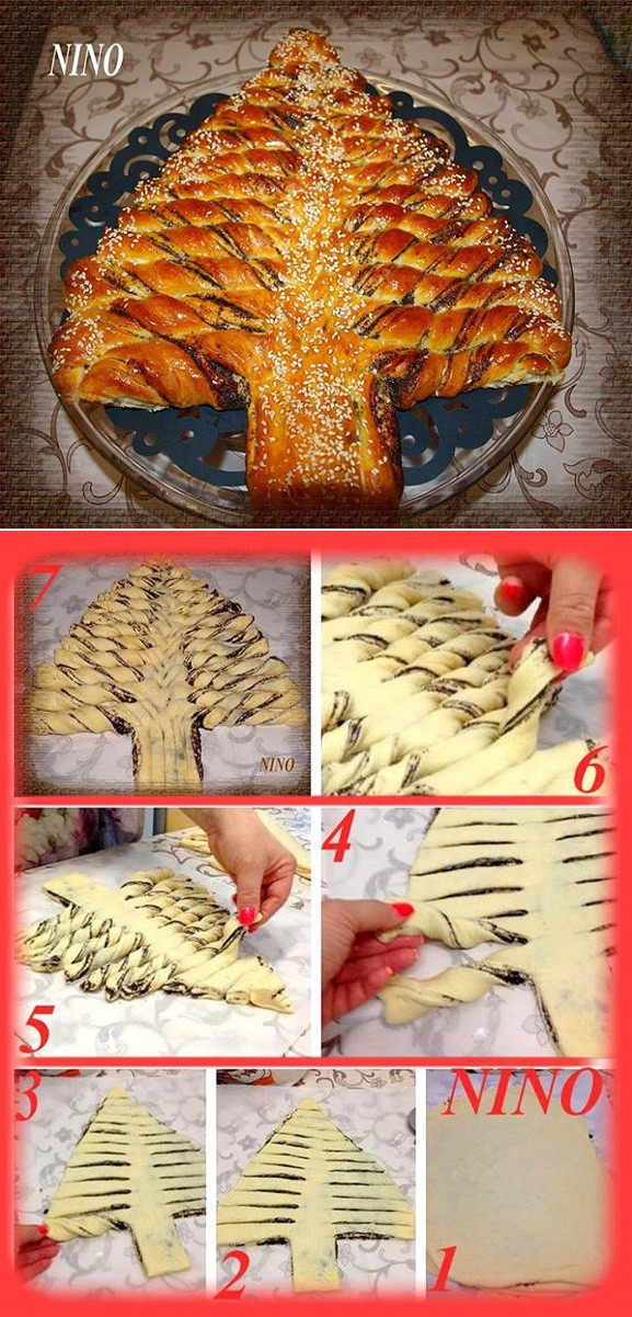 Christmas Tree Bread
 Braided Nutella Christmas Tree Bread DIY Recipe AllDayChic