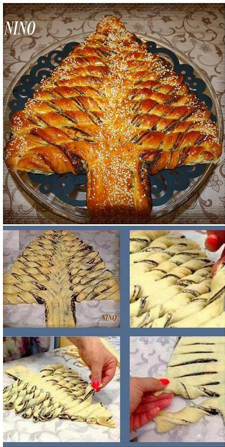 Christmas Tree Bread Recipe
 Braided Nutella Christmas Tree Bread Recipe