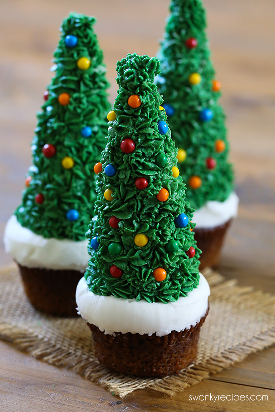 Christmas Tree Cupcakes Cake
 Easy Gingerbread Christmas Tree Cupcakes Swanky Recipes