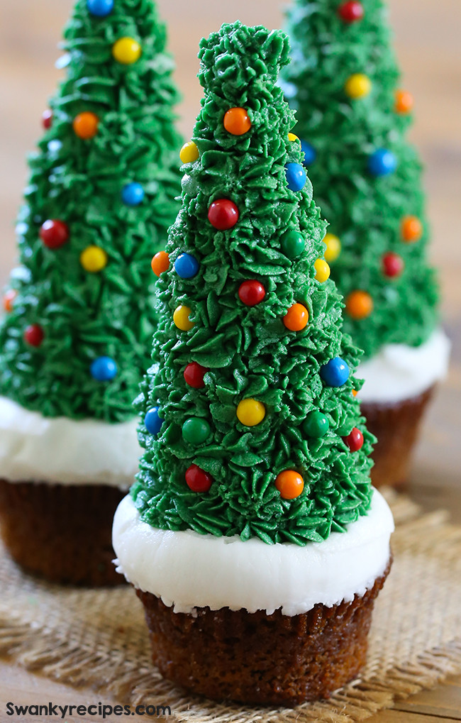 Christmas Tree Cupcakes Cake
 Easy Gingerbread Christmas Tree Cupcakes Swanky Recipes