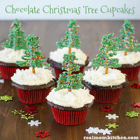 Christmas Tree Cupcakes
 Chocolate Christmas Tree Cupcakes and 13 Other Cupcake