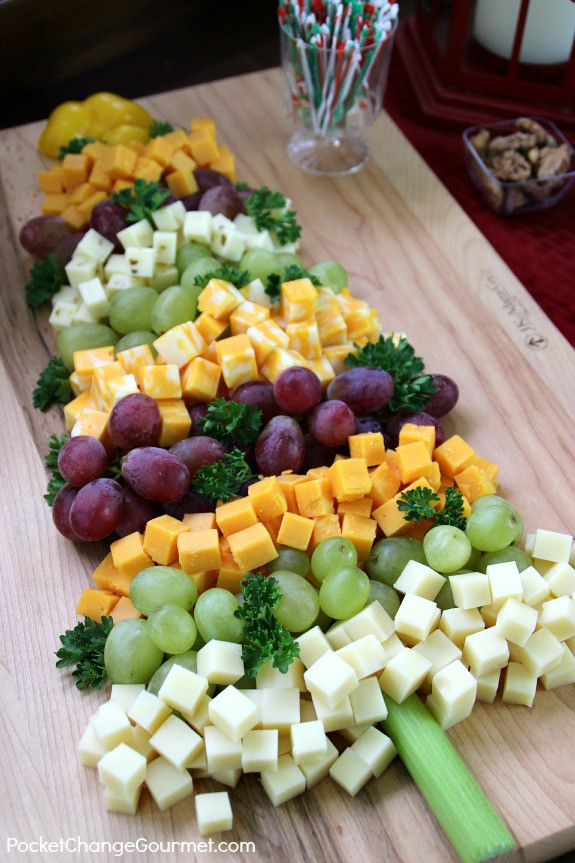 Christmas Tree Shaped Appetizers
 Holiday Appetizers Fruit and Cheese Tree Recipe