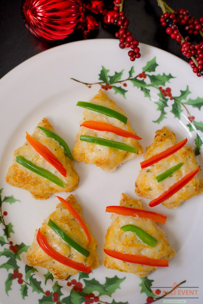 Christmas Tree Shaped Appetizers
 Easy Cheesy Christmas Tree Shaped Appetizers An Alli Event