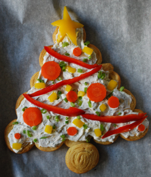 Christmas Tree Shaped Appetizers
 Healthy & Festive Holiday Party Appetizer