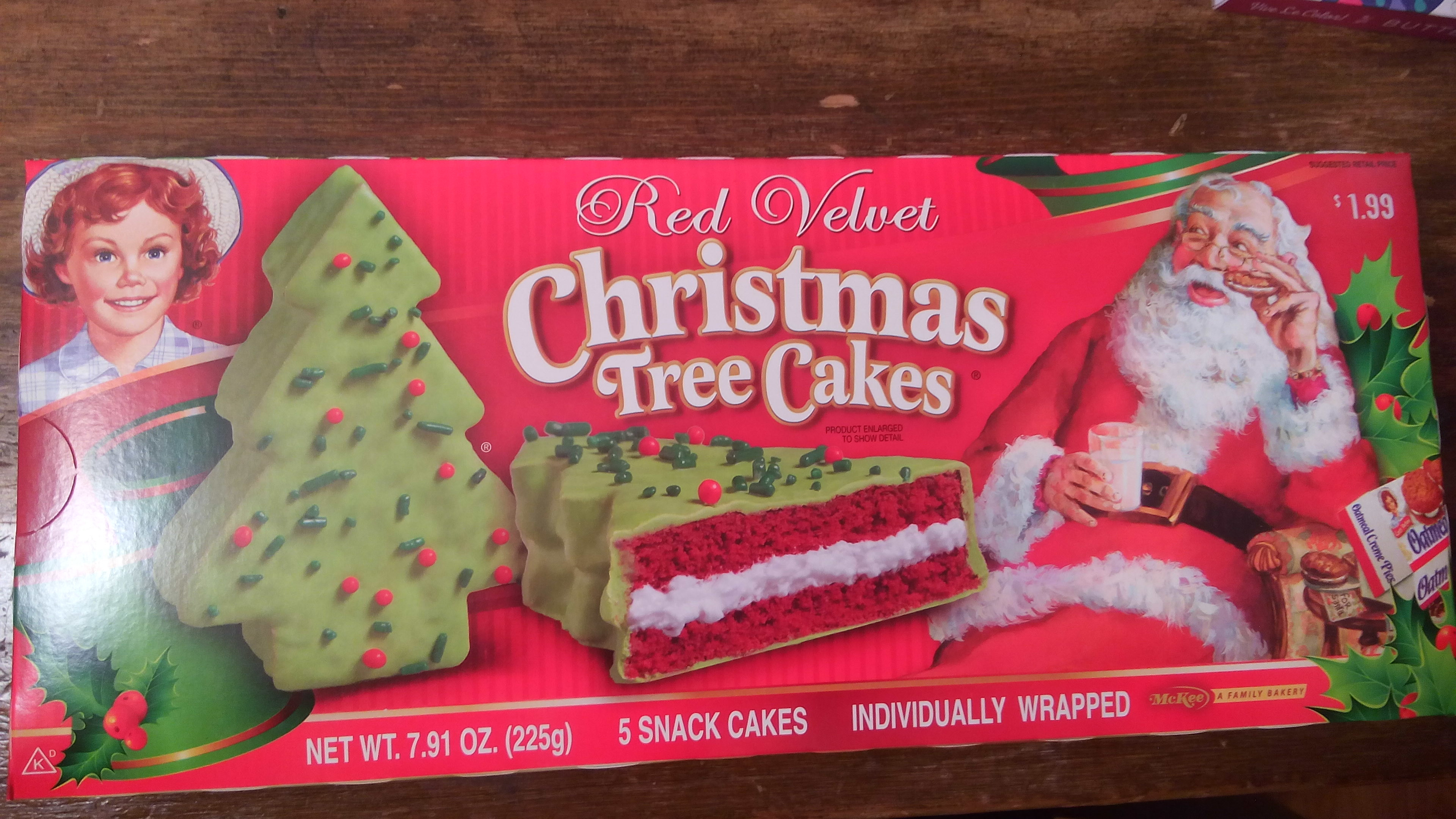 Christmas Tree Snack Cakes
 Little Debbie Red Velvet Christmas Tree Snack Cakes