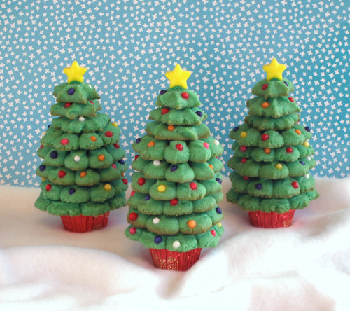 Christmas Tree Spritz Cookies
 Spritz Cookie Trees CraftyBaking