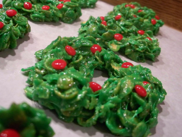 Christmas Wreath Cookies With Corn Flakes
 Christmas Cornflake Wreath Cookies Recipe Food