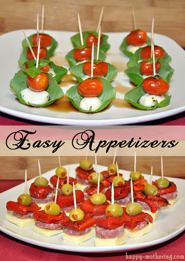 Cold Christmas Appetizers
 Easy Appetizers Caprese and Antipasto Skewers Happy