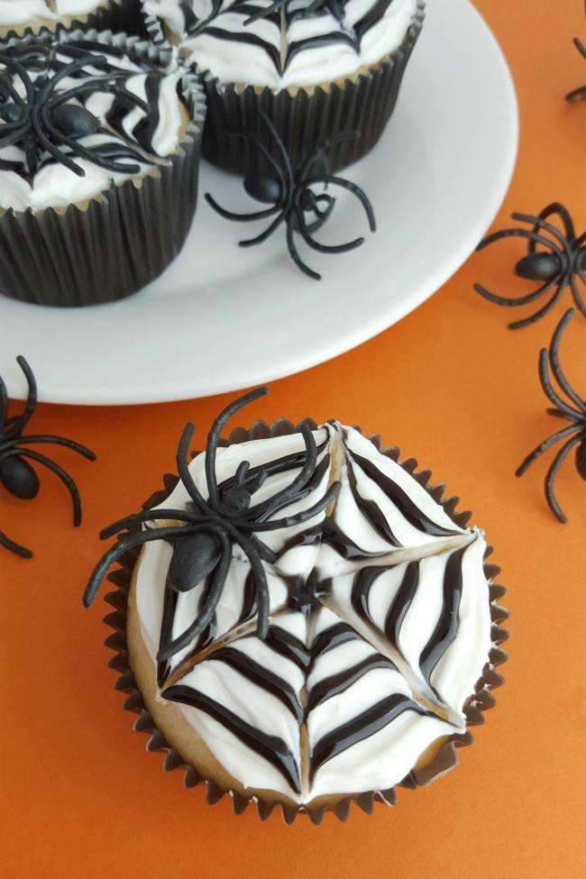 Cool Halloween Cupcakes
 Spider Web Cupcakes Spaceships and Laser Beams