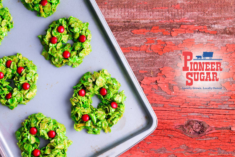 Cornflake Christmas Wreath Cookies With Corn Syrup
 Cornflake Holiday Wreaths