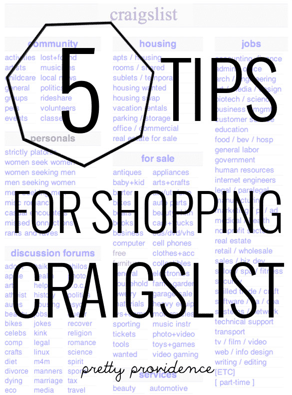 Craigslist Thanksgiving Dinner
 5 Tips For Shopping Craigslist Pretty Providence