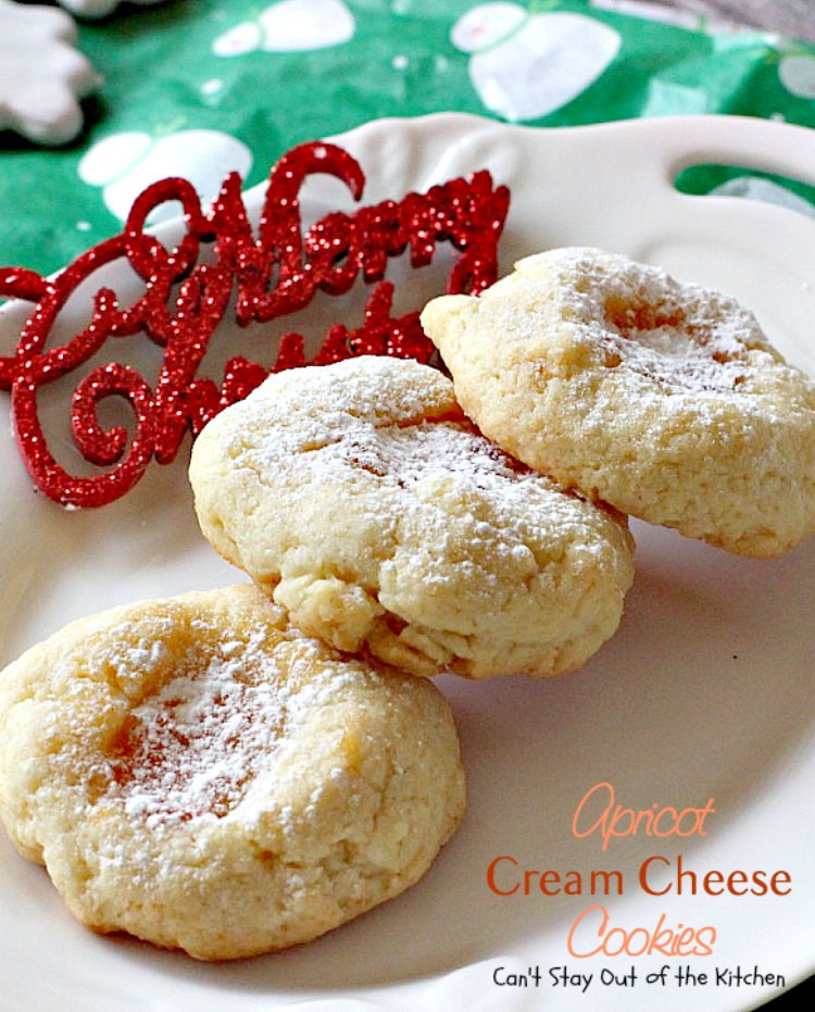 Cream Cheese Christmas Cookies
 Apricot Cream Cheese Cookies Can t Stay Out of the Kitchen