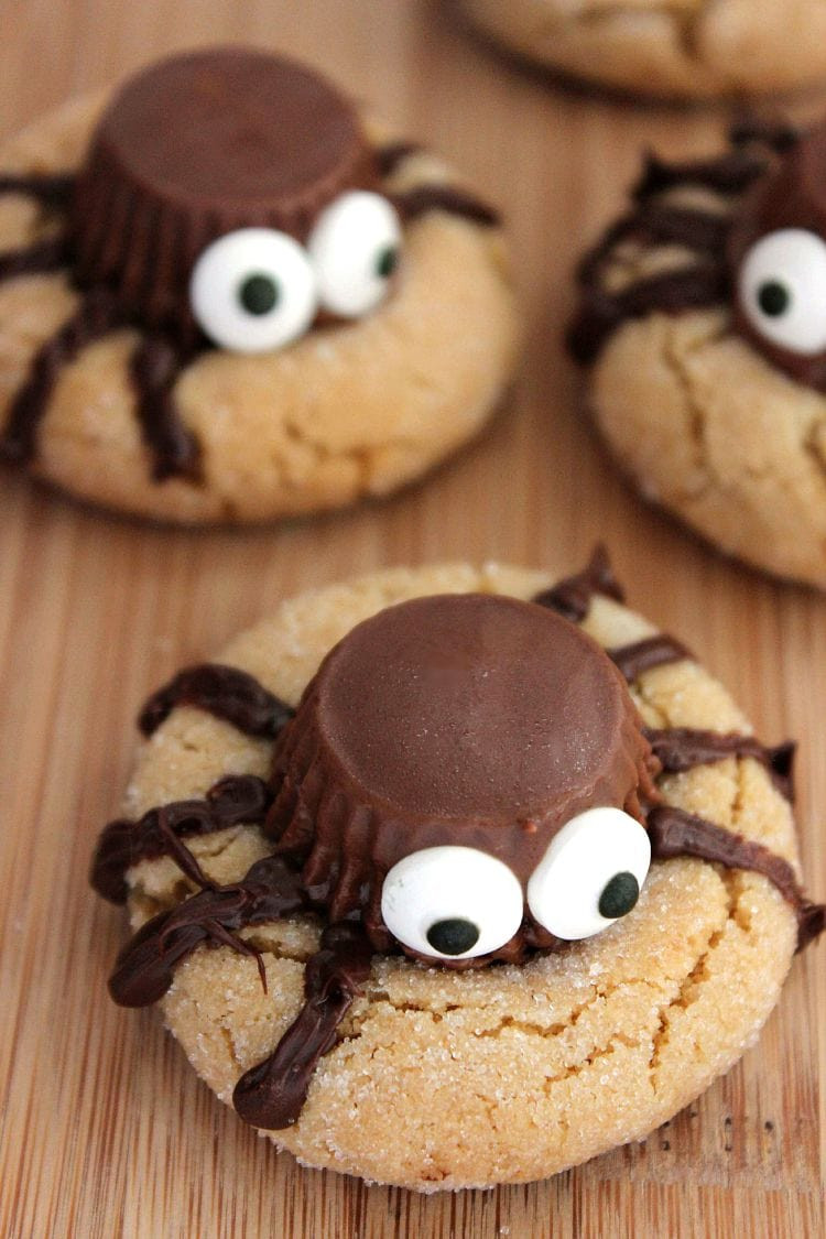 Cute Halloween Cookies
 Halloween Peanut Butter Spider Cookies Recipe