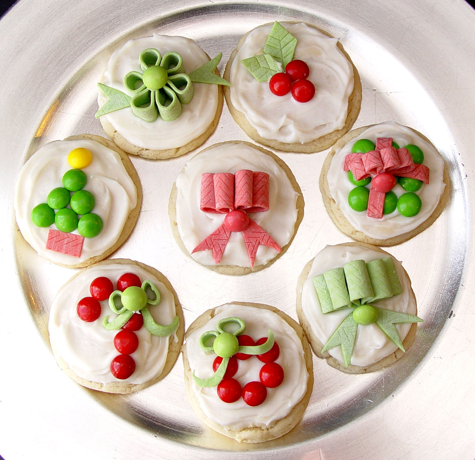 Decorated Christmas Sugar Cookies
 Candy Decorated Christmas Sugar Cookies