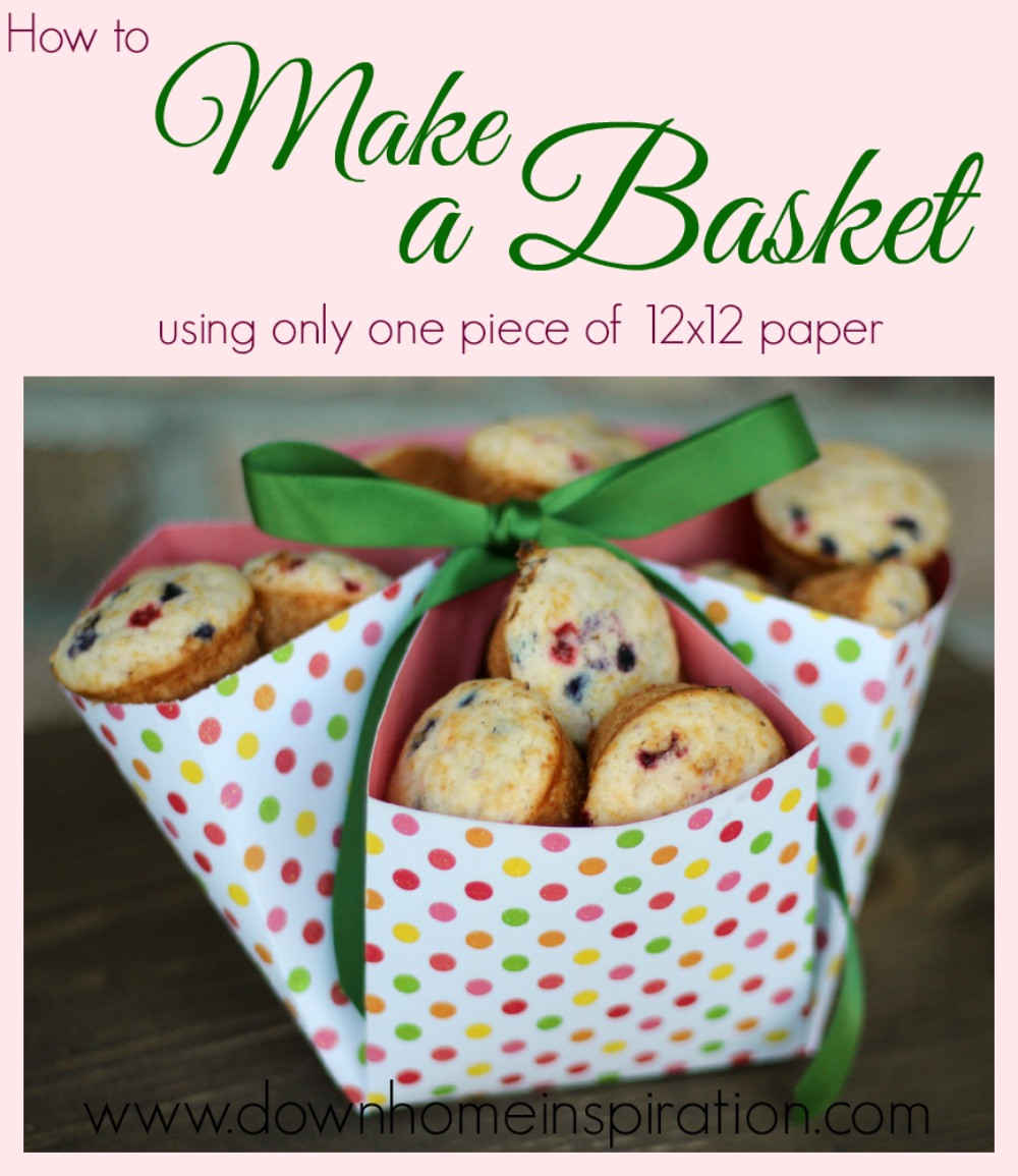 Diy Christmas Cookies
 Make a Basket with only one piece of 12x12 paper Down